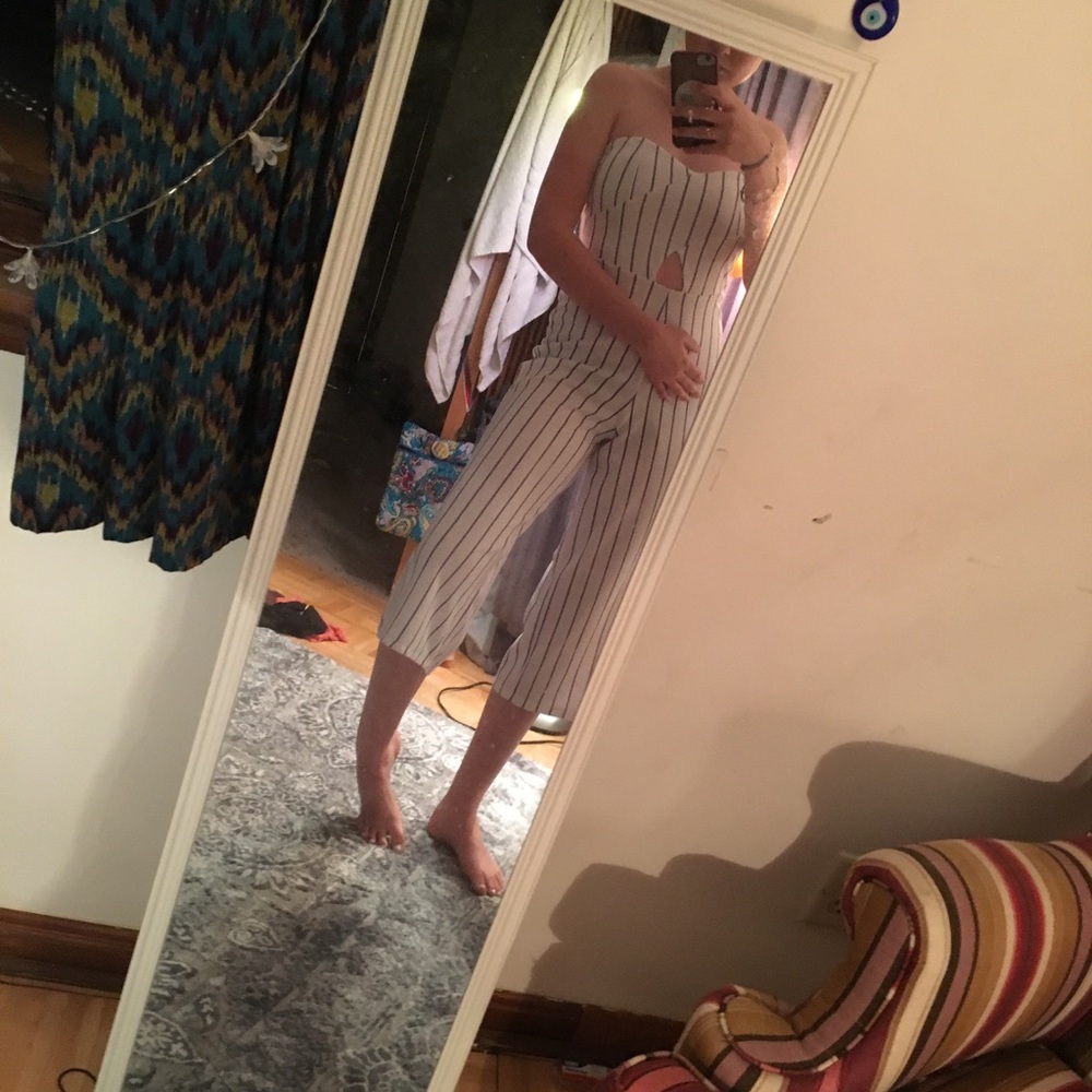Rue21 Strapless Striped Romper